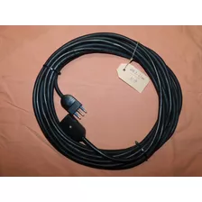 Alargue: 10 Mts De Cable Bajo Goma Negro 3 X 1.5 Mm*