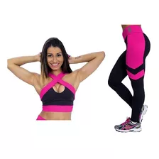 Conjunto Roupa Academia Fitness Feminino Top + Legging