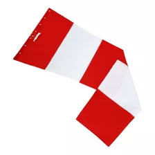 Biruta Cone Indicador De Vento Nylon 60cm Vermelho E Branco 