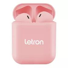 Fone De Ouvido In-ear Sem Fio Letron Cor Rosa