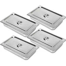 Mophorn 4 Pack Hotel Pan 4 Deep Steam Table Pan Tamaño Comp