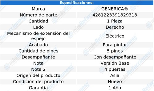 Espejo Chevrolet Impala 2000-2001-2002-2003-2004 Elec C/dese Foto 2