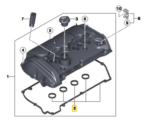 Empaque Tapa Valvulas Mini Countryman R60  All4 Motor  N18 Foto 5