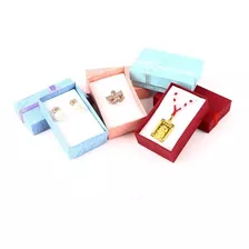 Pack 48 Cajas Carton Joyas Conjuntos Cadenas 8x5cm Regalo