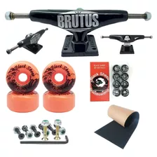 Roda Skate 54mm Truck Brutus 139 + Rolamento Red Lixa Emborr