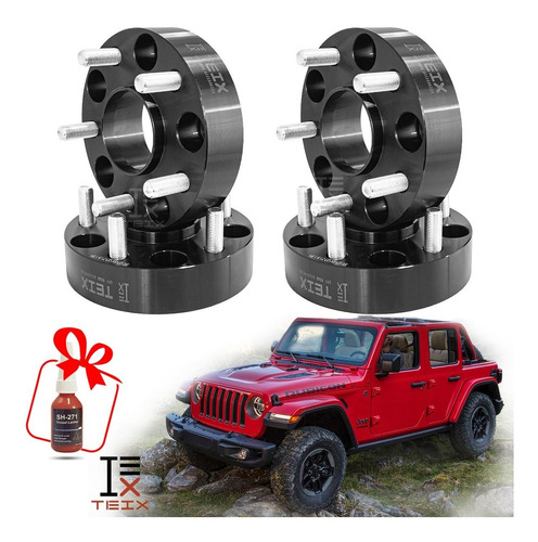 Kit Espaciadores Jeep Wrangler Jl 1.5 PuLG 5/127 2019+ 4pzs Foto 2