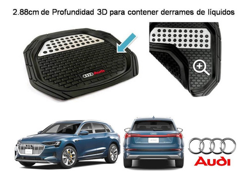 Tapetes 4pz Charola 3d Logo Audi E-tron 2020 2021 2022 2023 Foto 5