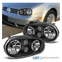 Black Fits 1999-2005 Vw Golf Gti R32 Mk4 Led Halo Projec Oaa