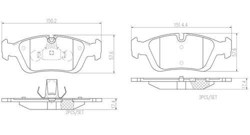 Balatas Brembo Bmw 3 Convertible E36 328i 1996-1998 Cer Del Foto 2