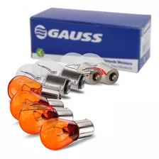 Kit 8 Lâmpada Gauss Lanterna Freio Ré Seta Neblina Fiat 