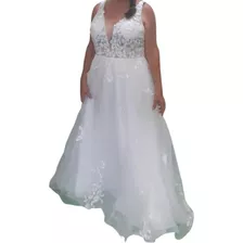 Vestido De Novia Nuevo Transparencia Delpilar Modelo Nm 03