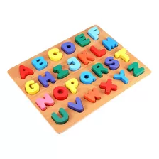Tabuleiro Alfabeto Em Madeira Didático Pedagógico - Dm Toys