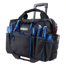 Bolsa Kobalt Blue Polyester 16-in Zippered Rolling Tool Bag