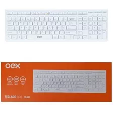 Teclado Usb Ergonômico Notebook E Pc Oex Tc300 Branco Idioma Português Brasil