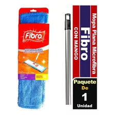 Fibro Set Mopa Plana De Microfibra Con Mango Color Azul