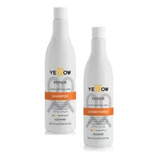  Kit Shampoo E Condicionador Yellow Repair 500ml - Reparação