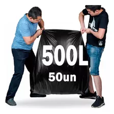 50 Sacos De Lixo Preto 500 Litros Reforçado