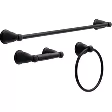 Set De Accesorios De Baño Franklin Brass 3u Negro Mate