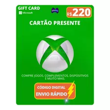 Gift Card Xbox Cartão Presente Microsoft Live R$ 220 Reais