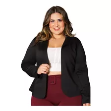 Blazer Feminino Plus Size Alfaiataria G1 G2 G3 G4 Cores Top