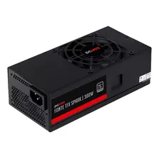 Fonte Tfx 300w Pcyes Spark Slim 75+ Tfxkp300tb Pfc Ativo Cor Preto 110v/220v