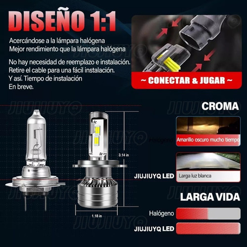 Para Ford H4 Kit De Luces Led Alta/baja  4000 Lm  Canbus Foto 7