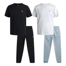 Rbx Conjunto De Pantalones Deportivos Para Ninos, 4 Piezas,