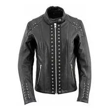 Motociclismo, Xelement Xs631 'raven' Chaqueta De Piel De Vac