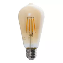 10x Lâmpada Filamento Led Pera St64 Tomas Edson 4w St1985