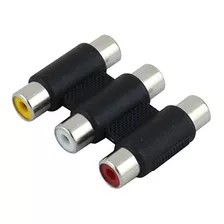 Uxcell 3 Rca Hembra A Hembra Acoplador De Cable Carpintero P