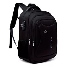 Mochila Anti Furto Notebook Saida Cabo Usb E Fone Fem / Mas