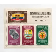 Estampilla Colombia Sesquicente De La Independencia Nacional