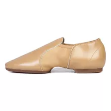 Zapato Cuero Con Strech Sin Cordones Para Jazz,ballet,yoga 