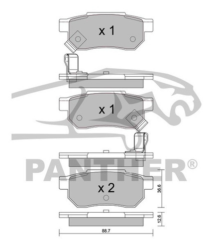 Balata Panther Pbd564 Tras Rover Streetwise 2004 Foto 3