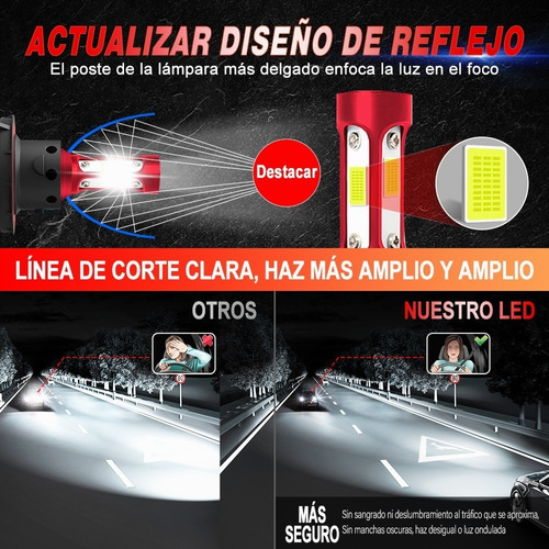 Kit De Focos Led H4 9007 H13 9004 4 Lados Fara Alta Y Baja Foto 5