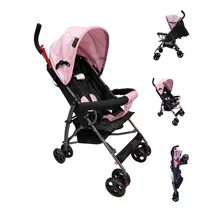 Carriola Bebes Niños Tipo Baston Cw Zoe Color Rosa Chasis Gris