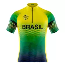 Blusa Ciclismo Masculino Uv+50 Pro Tour Seleção Brasil