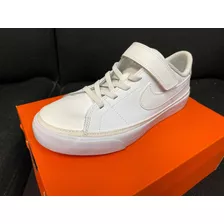 Tenis Nike Blanco Piel Escolar