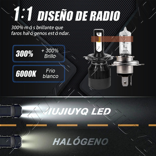 Kit Faros Luz Led H4 14000lm Para Ford Haz Alta/baja Foto 6