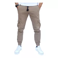 Pantalón Jogger Cargo Skinny De Gabardina Strech John Silver