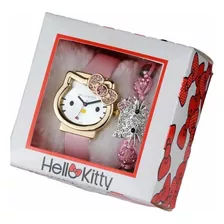 Hello Kitty Hermoso Regalo Reloj + Pulsera + Caja