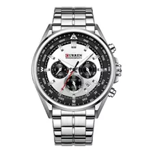 Reloj Curren 8399 Cuarzo Acero Inoxidable Cronógrafos Casual