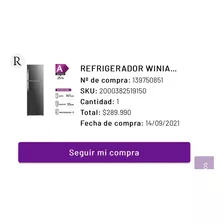 Refrigerador No Frost Winia Top Mount Frt-270 Silver Usado