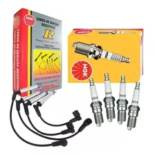 Kit Cabos Ford + Velas Ngk Ka 1.0 8v Flex 08/... Original 