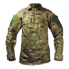 Camisa Combat Shirt Tática Militar Toda Camuflada Fox Boy