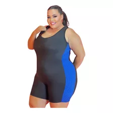 Maiô Macaquinho Plus Size Para Hidroginástica Natação