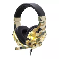 Audífonos Gamer Camuflado Soyto Sy830/incluye Adapt Audi Mic