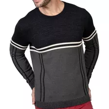 Suéter Masculino -blusa Frio 2 Cores -chumbo/preto-dir.fabr.