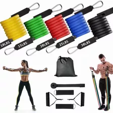 Kit 11 Extensor Elástico Entrenamiento Ejercicios Gimnasio E