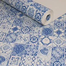 Papel De Parede Vinilico Azulejo Cozinha Texturizado 10 Mts